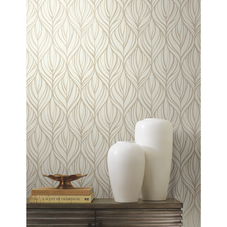 York Wallcoverings Floral Shimmer Wallpaper Roll By Candice Olson